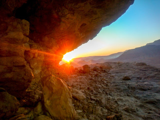 pretty layer of sun on a rock