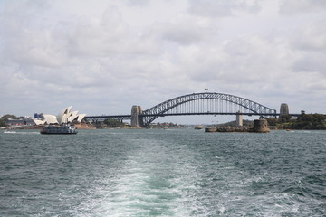 The Harbor Bridge in Sydney, Australia