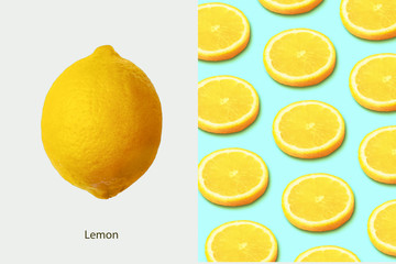 Creative layout made of   lemon
