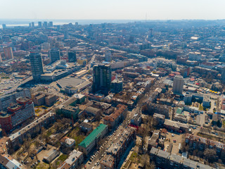 Naklejka premium City Dnieper aerial view..