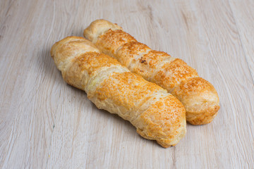 freshly baked small cheese stick