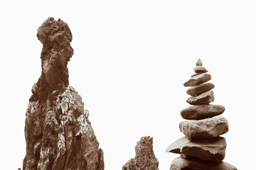  islets rocks in Ribeira da Janela village , Madeira island