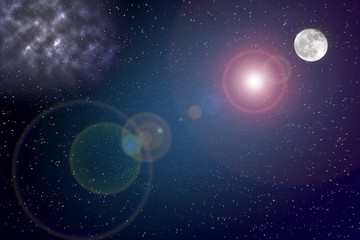 Obraz na płótnie Canvas Planets and galaxy, secret universe