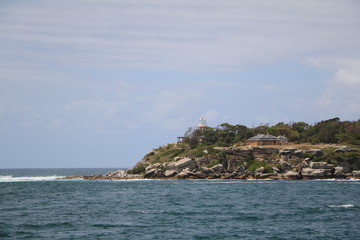 Fototapeta na wymiar South Head and the top of Hornby Lighthouse in Sydney, New South Wales Australia