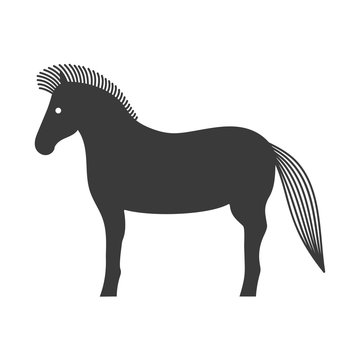 Cartoon horse - icon, template. Vector illustration.
