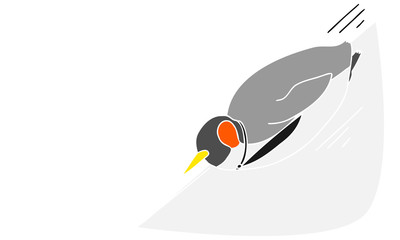 ネクタイをしたコウテイペンギン