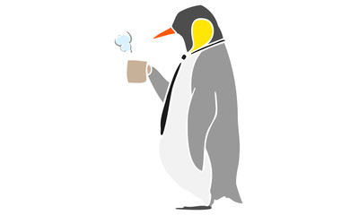 ネクタイをしたコウテイペンギン