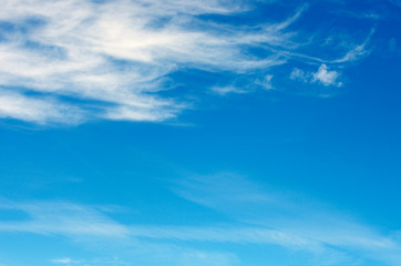 White clouds in blue sky