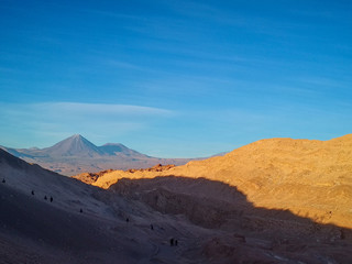 Naklejka premium Atacama desert sunset chile andes mountain