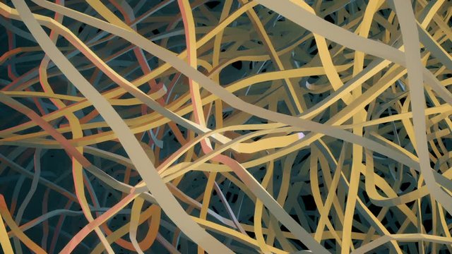 Stylized network background loop made of colorful low poly wires