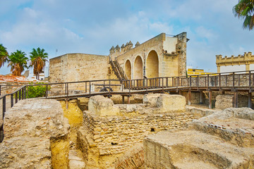 The ruins on Alcazar grounds, Jerez, Spain