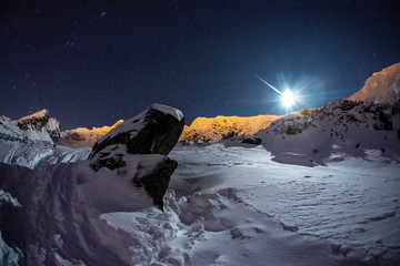 Tatra Mountains at night