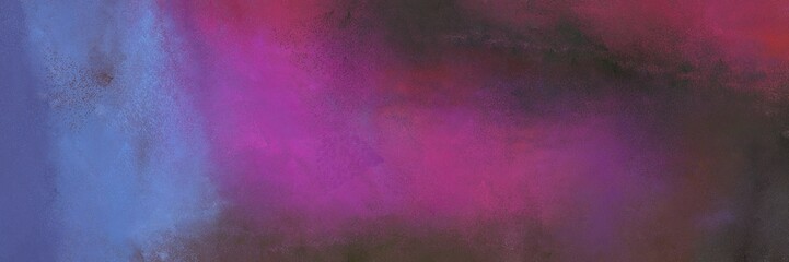 aged horizontal header with old mauve, slate blue and steel blue color