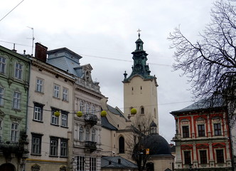 Obraz premium Ľviv in December 2019