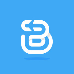 B letter with plane and airline inside.