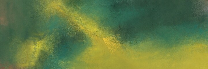 vintage horizontal banner background  with dark olive green, yellow green and olive drab color