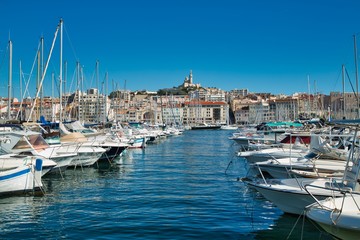 Fototapeta na wymiar Harbor at Marseille Provence South France