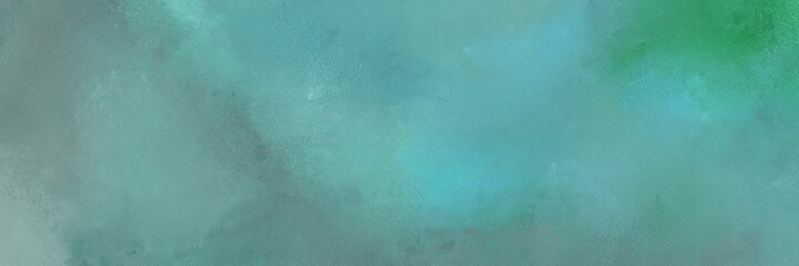 decorative horizontal header with cadet blue, sea green and dark gray color