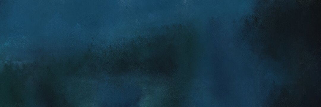decorative horizontal banner background  with very dark blue, teal blue and pastel blue color