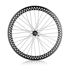 Bicycle wheel rim on white background