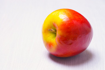 Bright Red Apple Isolated on White
