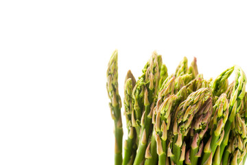 Bunch of Freshly Cut Asparagus Isolated on White