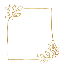 Obraz premium Vector hand drawn floral frame. Cute decorative flowers element for invitations, labels, posters.