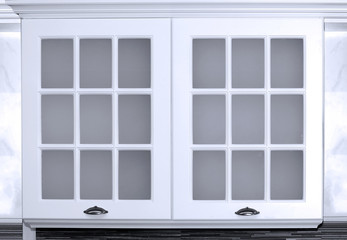 Glass kitchen cabinets