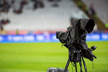 TV camera at the stadium
