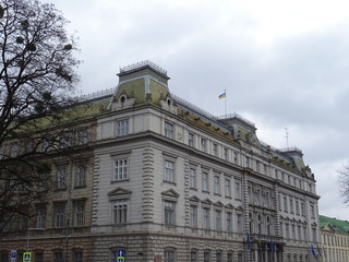 Fototapeta premium Ľviv in December 2019