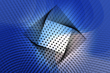 Fototapeta premium abstract, blue, pattern, design, illustration, wallpaper, texture, technology, digital, halftone, light, art, dot, graphic, backdrop, color, curve, wave, data, dots, green, circle, futuristic, web