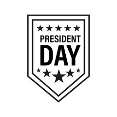 President day badge vector icon isolated on white background. Vector vintage illustration. Happy presidents day. Patriotic banner sign.
