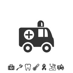 ambulance icon vector illustration for website and graphic design