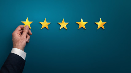 Review, low, bad rating or ranking, evaluation and classification concept