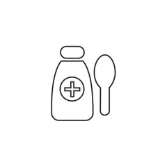 medicine bottle icon vector illustration for website and graphic design