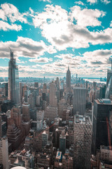 Fototapeta na wymiar New York, United States »; January 5, 2020: Top of the Rock in New York, vertical photo