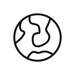 World planet vector icon in modern design style for web site and mobile app