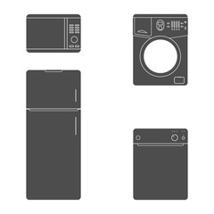 Household Appliances icon. White Goods. Vector illustration.