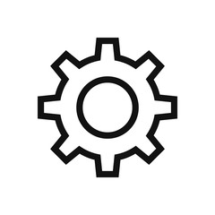 Gear vector icon, setting symbol in modern design style for web site and mobile app