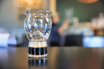 Porter beer tasting at a microbrewery