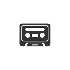 magnetic tape cassette icon vector illustration for website and graphic design