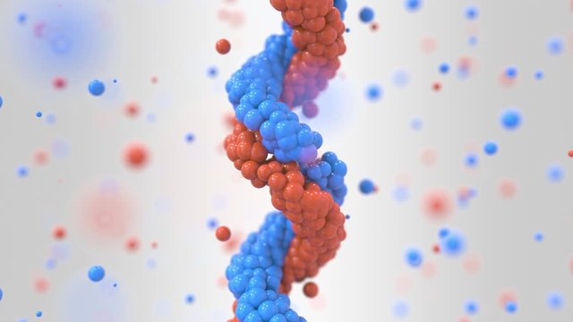 DNA molecule and particles, genetics related loopable motion background
