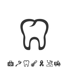 tooth icon vector illustration for website and graphic design