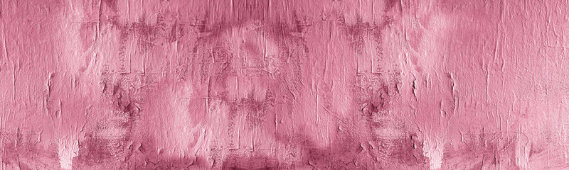 Texture Of Wide Pink Stone Wall. Stone Rough Pale Pink Color Panoramic Background.