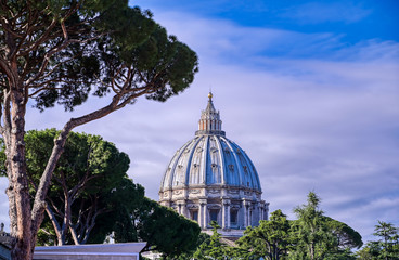 Vatican City - May 31, 2019 - St. Peter's Basilica and St. Peter's Square located in Vatican City...