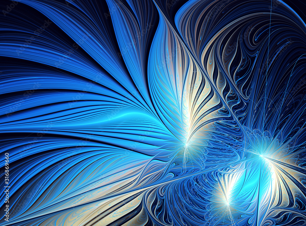 Poster abstract color dynamic background with lighting effect. fractal art