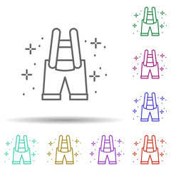 Clothes, germany in multi color style icon. Simple thin line, outline vector of oktoberfest icons for ui and ux, website or mobile application