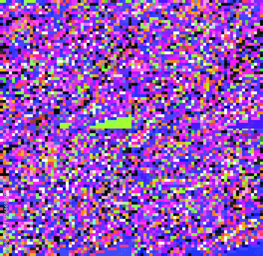 Poster webpunk style glitched background with vhs artifacts, random pixel noise. vaporwave and retrowave ae