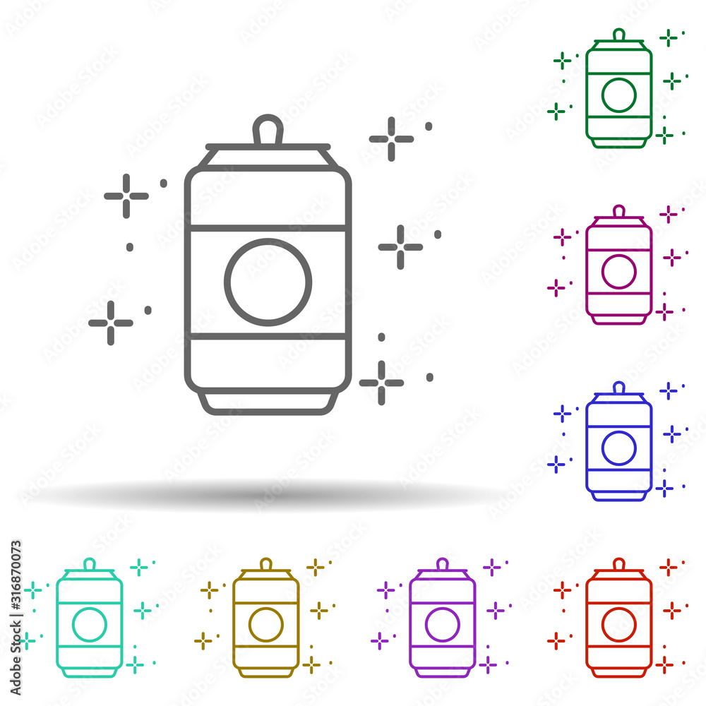 Poster beer, drink in multi color style icon. simple thin line, outline vector of oktoberfest icons for ui 