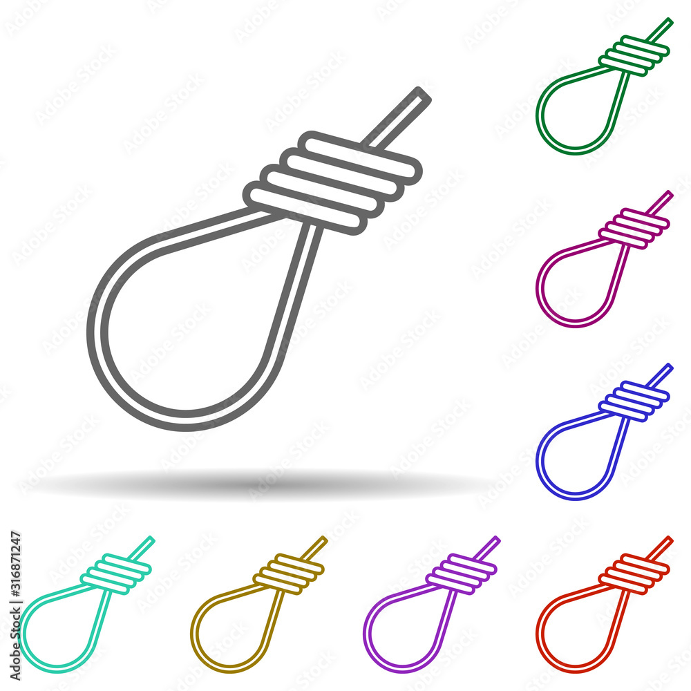 Poster cord, pirate in multi color style icon. simple thin line, outline vector of pirate icons for ui and 